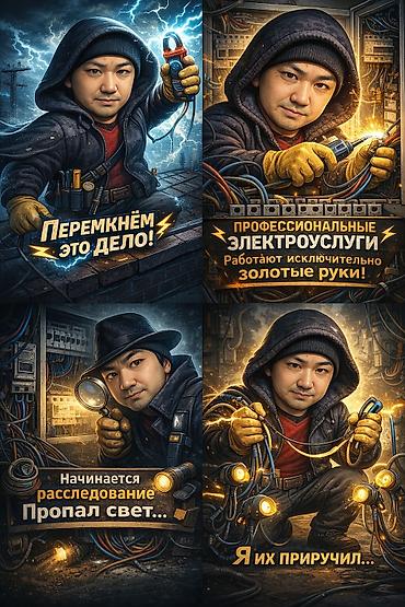 электрит ош: Электрик | Электр шаймандарын демонтаждоо, Өчүргүчтөрдү монтаждоо, Зымды монтаждоо 6 жылдан ашык тажрыйба — 1