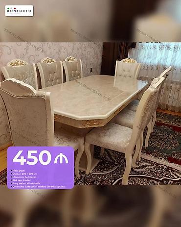 Klassik üslubda yemək masası dəsti - Masa növü: Yemək masası -