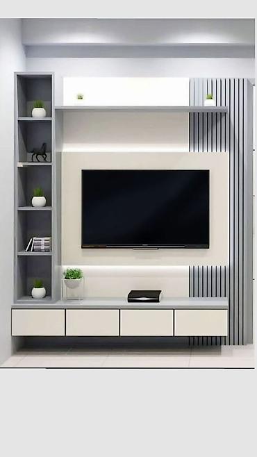 islenmis stol stul: Yeni, Düz TV altlığı, Polkalı — 1
