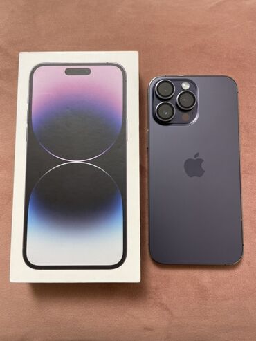 айфон 14 про 512 гб цена бишкек: IPhone 14 Pro Max, Колдонулган, 256 ГБ, Deep Purple, Коргоочу айнек, Каптама, Куту, 89 %