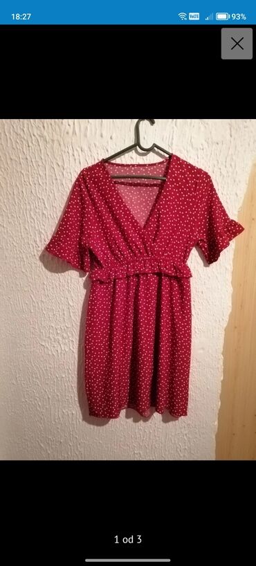 haljine sa dugim rukavima prodaja: M (EU 38), L (EU 40), bоја - Crvena, Drugi stil, Dugih rukava