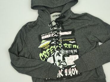 srebrny t shirty: Cropp, Women`s hoodie, size S