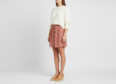 spódnice jeansowe czarne plus size: H&M, Spódnica damska, rozmiar S