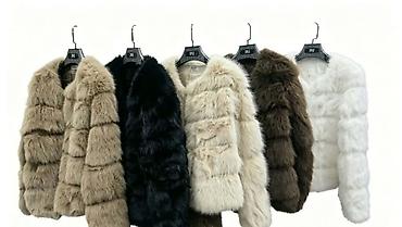Ženske kratke bundice od veštačkog krzna – elegantan, “puffer” kroj sa
