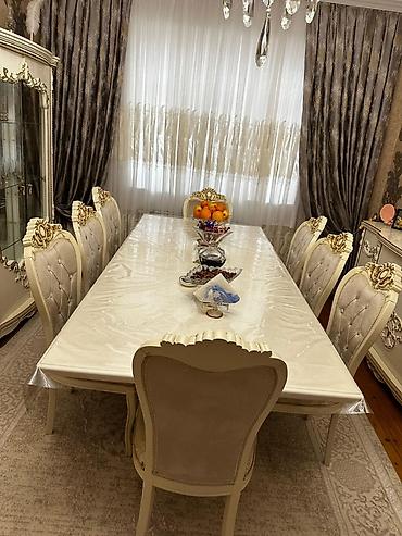 çilçıraq qiymətləri: Qonaq otağı üçün, İşlənmiş, Açılmayan, Dördbucaq masa, 8 stul — 1