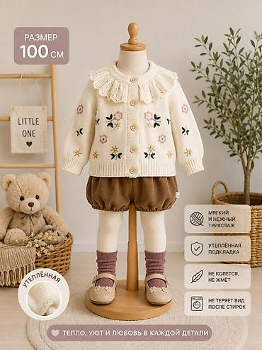 Кофточка-кардиган для девочек - Рост: 90 см - Возраст: 2–3 года - at lalafo.kg Кофточка-кардиган для девочек - Рост: 90 см - Возраст: 2–3 года -