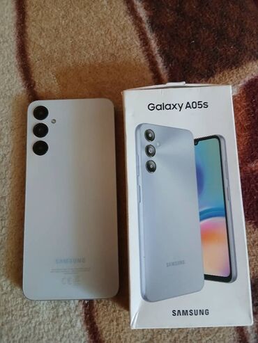 телефон регистрация: Samsung Galaxy A05s, Колдонулган, 128 ГБ, түсү - Күмүш, 2 SIM