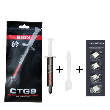 Ana platalar: CPU TermoPasta Maxtor CTG8-D （PE Bag） 2gr/tube, 12.8W/mk Scraper