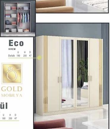 atotsi mebel: Eco Krem 4 qapılı dolab – Gold Mobilya model Fabrik istehsalı — 1