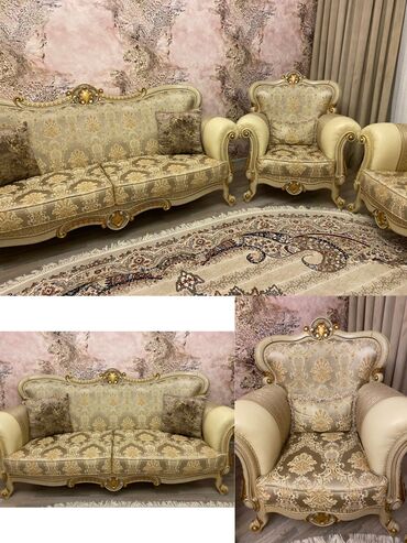 Çarpayılar: İşlənmiş, Klassik divan, 2 kreslo, Divan, Bazasız, Açılmayan