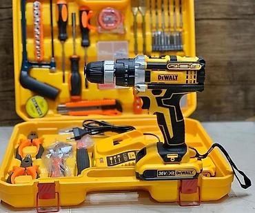 zərbəli drel: DEWALT 36V XR akkumulaytorlu təmir dəsti – çoxfunksiyalı qazma/şurup — 2