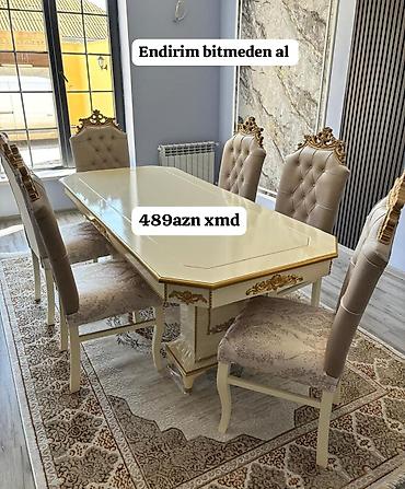 stul qiymətləri: Kvadrat masa, Qonaq otağı üçün, 6 nəfər — 1