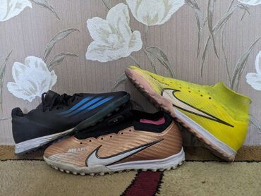 горная обувь: Футбольные бутсы сороконожки🔥🔥 🟡Жёлтые nike mercurial air zoom с