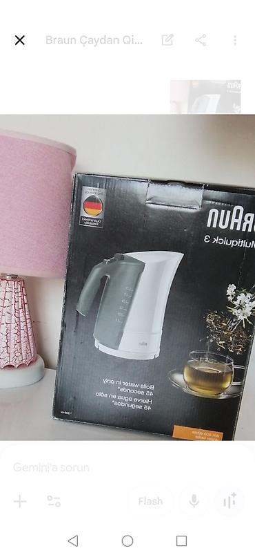 elektrik matoru: Braun Multiquick 3 elektrik çaydani – sürətli və rahat qaynatma üçün — 1