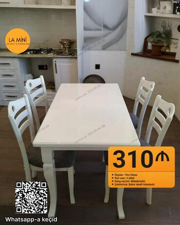 metbex ucun divan: Для кухни, 4 стула