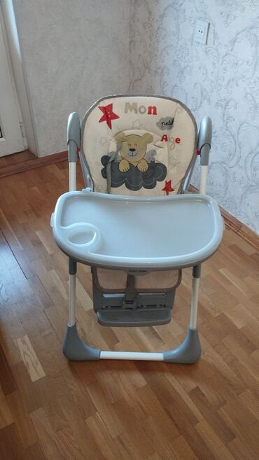 детский монеж dwingler: Uşaq yemək stulu – Baby Home - Rəng: boz/ağ tonlarında, arxalıqda