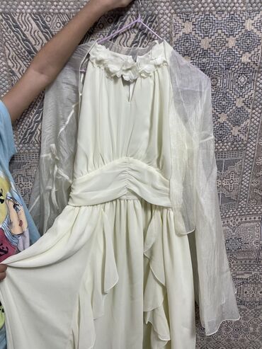 платье с накидкой: Балдар көйнөгү, түсү - Ак, Колдонулган