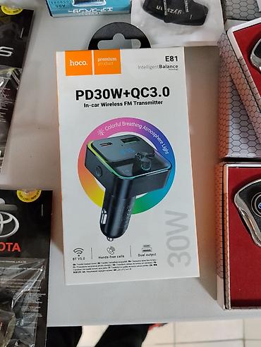 один: Автомобильный FM‑трансмиттер hoco. E81 (PD30W + QC3.0) - Поддержка — 1