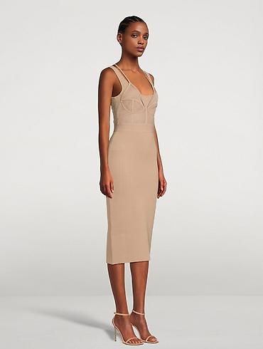 Платье Herve Léger Layered Bandage Midi Dress оригинал. Размер XXS lalafo.kg да Платье Herve Léger Layered Bandage Midi Dress оригинал. Размер XXS
