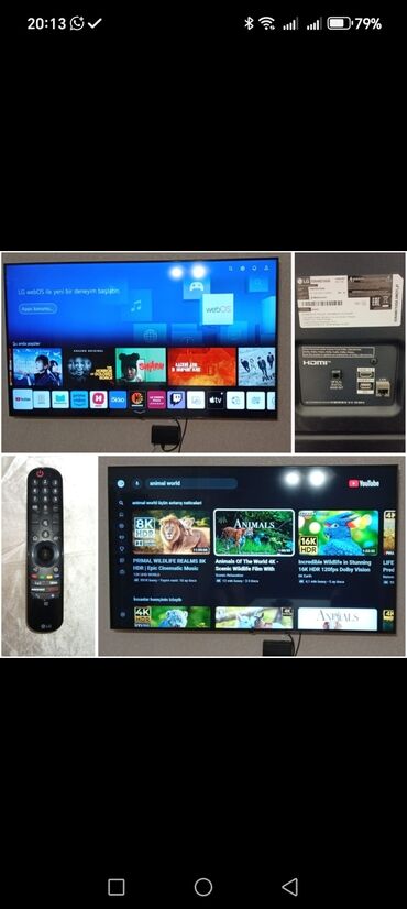 dji osmo mobile 6: Endirim‼️‼️LG Smart tv 65" 165 ekran.qiymet 850 man‼️kecen il alinib