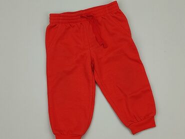 czerwone spodnie dla chłopca: Spodnie dresowe, 6-9 m, stan - Zadowalający
