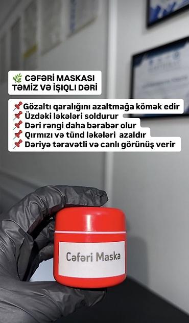 Cəfəri Maskası – təmiz və işıqlı dəri üçün - Gözaltı qaralığını