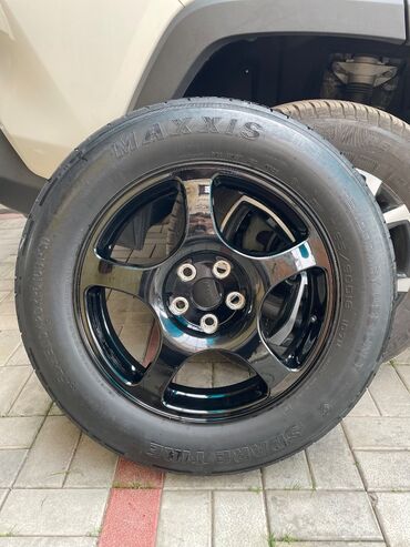 чехол на запаску: Колеса в сборе 165 / >80 / R 18, Б/у, Запаска, отверстий - 5