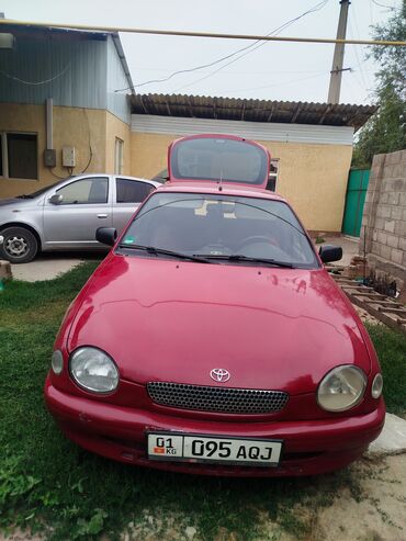 corolla runx: Красный хэтчбек Toyota Corolla, четырехдверный, с открытой задней