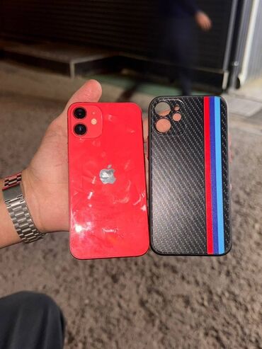 купить телефон айфон 12 мини: IPhone 12 mini, Колдонулган, 256 ГБ, Кызыл