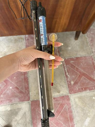 akvaryum aksesuarları: Akvaryum dəsti Eni 24 sm Uzunluq 45 sm Hündürlük 31 sm İsidici — 4