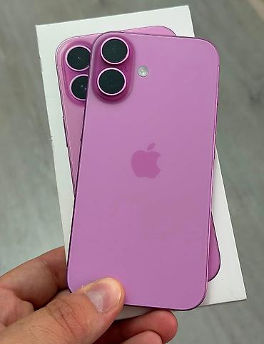Apple iPhone: IPhone 16, 128 GB, Çəhrayı, Zəmanət, Barmaq izi, Simsiz şarj — 1