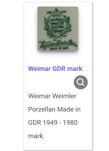 Čajnici: Bokal Nemacki Weimar Katherina 1949 do 1980te. Bokal je — 5