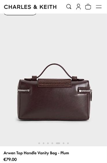 charles keith: Charles & keith gəhvəyi rəng çanta vəziyyəti: yeni kimi, güsuru — 2