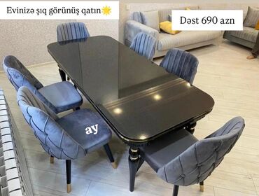 кухонные стулья: Qonaq otağı üçün, 6 stul