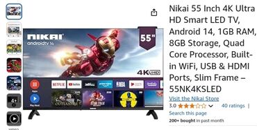 Televizorlar: Yeni Televizor JVC OLED 55" 4K (3840x2160), Pulsuz çatdırılma — 21