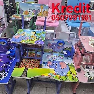 məktəb parta: Uşaq üçün masa-stul dəstləri kredit - Rəngarəng, cizgi qəhrəmanlı və — 1