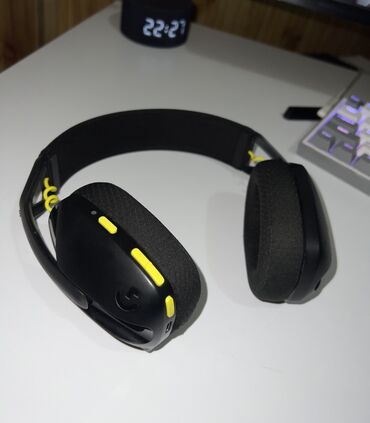 игровые наушники беспроводные: Полноразмерные, Logitech, Б/у, Беспроводные (Bluetooth), Геймерские