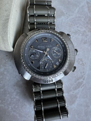 hublot механика: Часы Montega Geneve с серым циферблатом и браслетом из нержавеющей