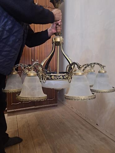işlənmiş lüstür: Çılçıraq, 7 lampa, Metal — 3