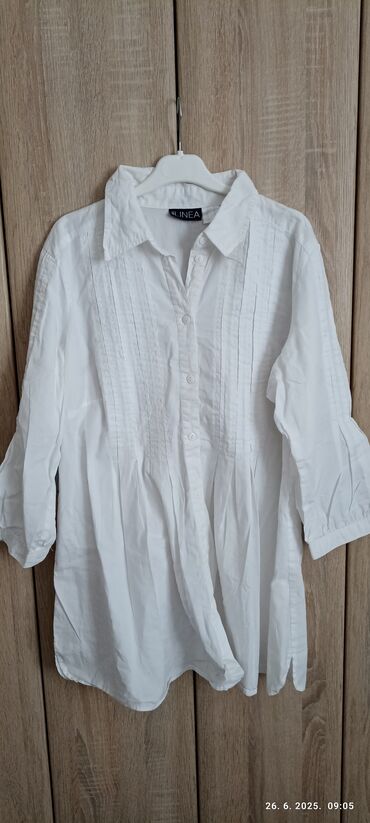 mokasine ženske kozne: Nova Line, L (EU 40), Cotton, Single-colored, color - White