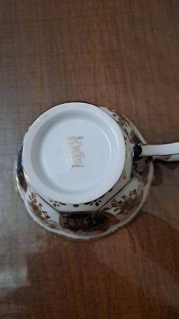 caydanlar: Çay dəsti, rəng - Yaşıl, Şüşə, Bohemia, Çexiya — 2