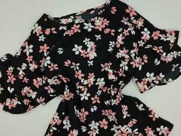 czarne t shirty damskie plus size: Women's blouse, size 4XL (EU 48)
