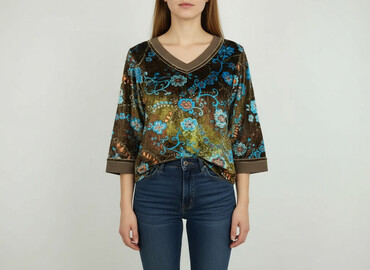 bluzki z koronką plus size: Women's blouse, size M