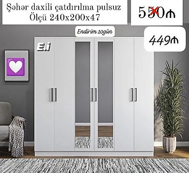 divan 2 ci el: 6 qapılı dolab Yep yeni 449 azn rəng seçimi var çatdırılma var — 1