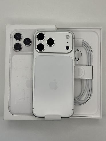 оригинальные аирподсы 1: IPhone 17 Pro Max, Новый, 256 ГБ, Серебристый, Коробка, 100 % — 1