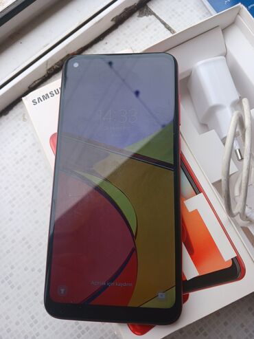 100 manat telefon: Samsung Galaxy A11, 32 ГБ, цвет - Красный, Сенсорный, Отпечаток пальца, Две SIM карты