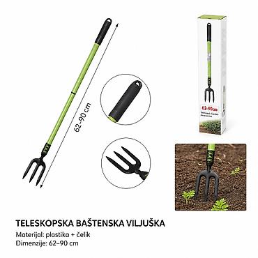 KMT Plastična teleskopska duga ručka sa tri zupca 2382124 Teleskopska