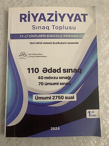 Riyaziyyat 11-ci sinif, 2024 il, Pulsuz çatdırılma lalafo.az -da Riyaziyyat 11-ci sinif, 2024 il, Pulsuz çatdırılma