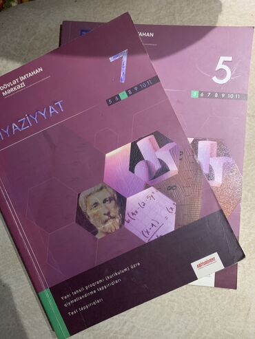 Kitablar, jurnallar, CD, DVD: Riyaziyyat 7ci sinif test tapsiriqlari 3 azn Riyaziyyat 5ci sinif test