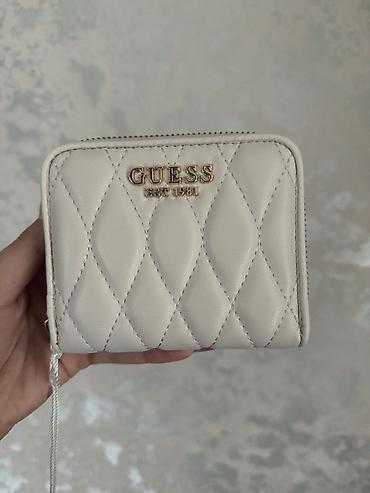Portmone, pulqabıları: GUESS qadın pul qabı – Valia SLG modeli - Rəng: Bone (açıq krem) - — 3